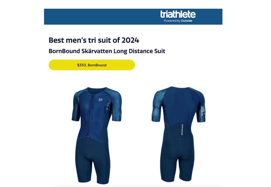 Triathlete Magazine awards the Skärvatten LD Tri Suit the men's suit of the year 2024