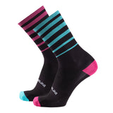 Unisex Gravel Socks - Black/Turqouise/Pink