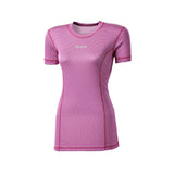 Women's Pink Short Sleeve Microsense Performance Base Layer